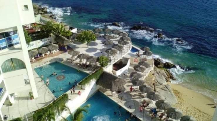 Suite Con Vista Al Mar A Pie De Playa Acapulco Exterior foto