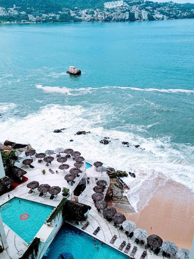Suite Con Vista Al Mar A Pie De Playa Acapulco Exterior foto