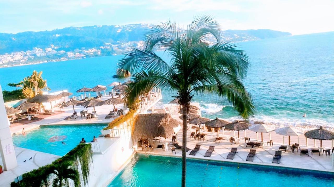 Suite Con Vista Al Mar A Pie De Playa Acapulco Exterior foto